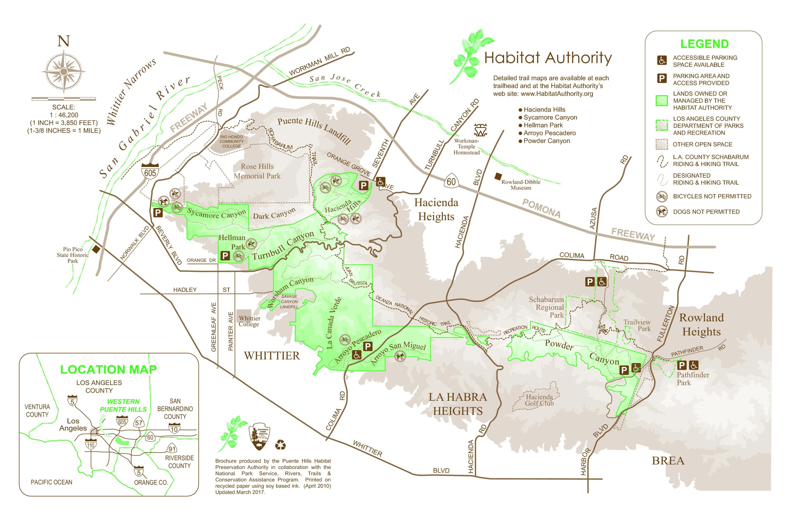 Puente Hills Habitat Preservation Authority Map