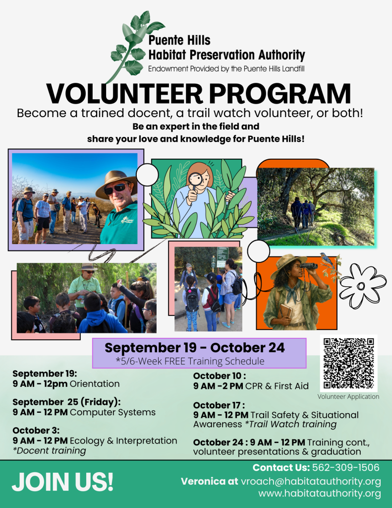 Volunteer Docent & Trail Watch Training Class Descriptions